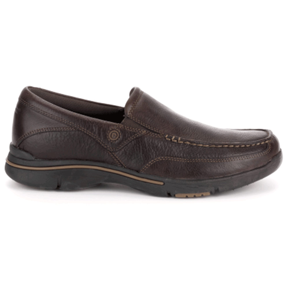 Rockport Mens Slip-On Dark Brown - City Play Eberdon - UK 869-IVFNDO